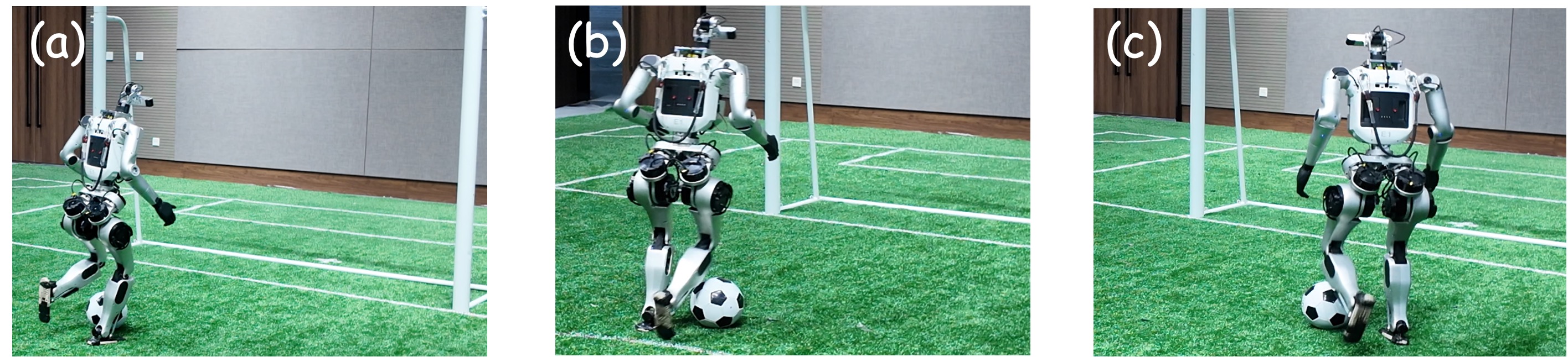 Real-robot multidirectional shooting sequence